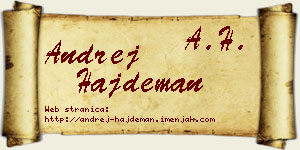 Andrej Hajdeman vizit kartica